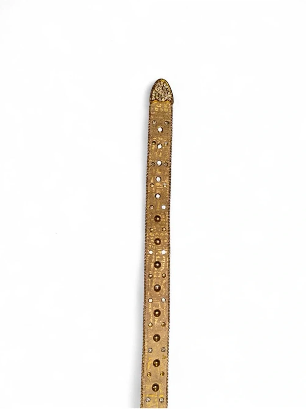 Vintage Y2K Genuine Leather Studded Belt by Charm & Luck | With Tags